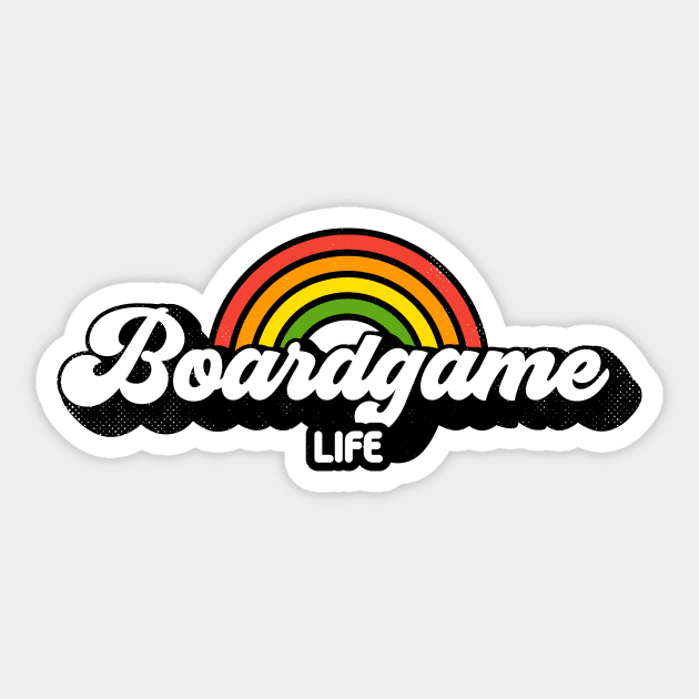 Groovy Rainbow Boardgame Life Sticker by rojakdesigns